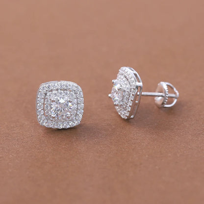 Row Halo Stud Earrings | Row Halo Earrings | Ice Cream Jewelry Co.