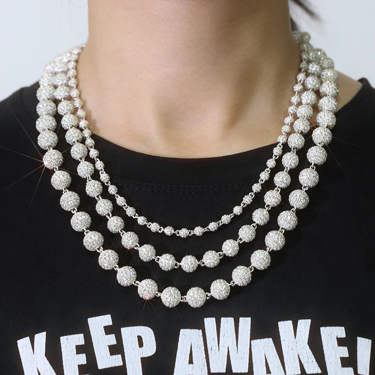 Iced Out Ball Chain Necklace | Chain Necklace | Ice Cream Jewelry Co.