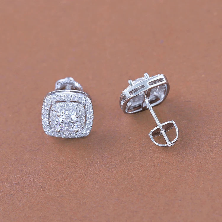 Row Halo Stud Earrings | Row Halo Earrings | Ice Cream Jewelry Co.