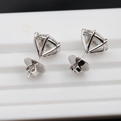 14k White Gold Stud Earrings